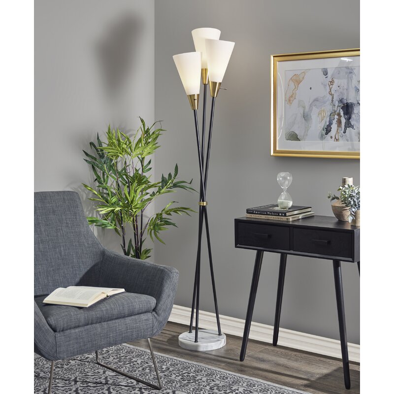 Adesso Dixon 72 Torchiere Floor Lamp And Reviews Wayfair